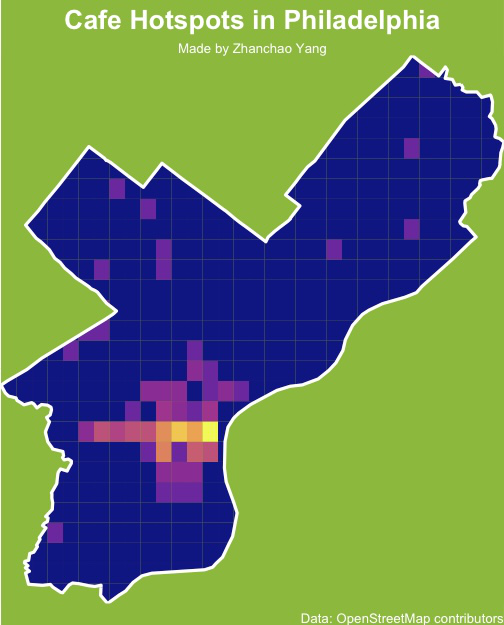 Day 14 Cafe Hotspot in Philadelphia Map