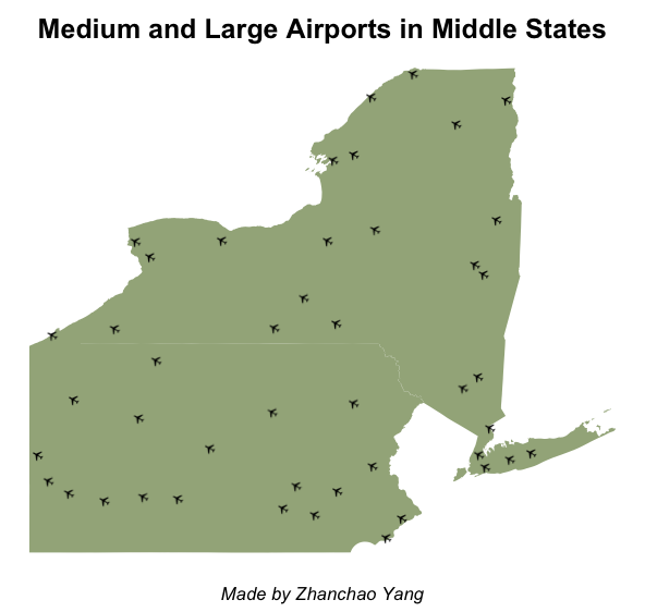 Day 21 Medium and Large Airports in Middle States