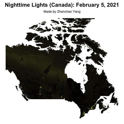 Day 28 Nighttime Lights (Canada): February 5, 2021